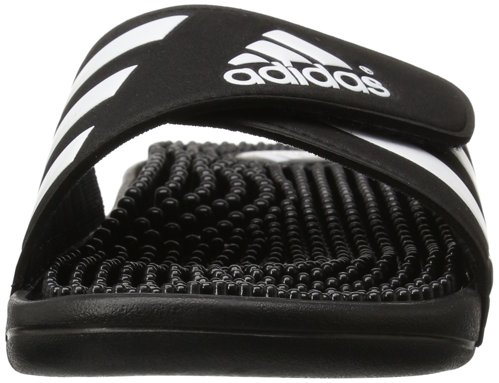 adidas Originals Men's Adissage Slides,Black/Black/White,8 M US