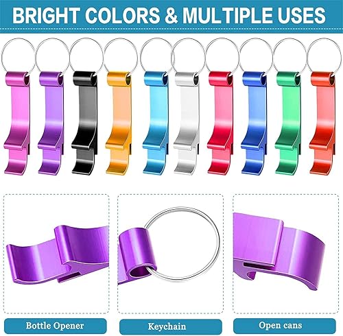 Miniatura 5 de 150 llaveros personalizados para abridor de botellas, grabado a granel, con texto de logotipo, para hombres y mujeres, llaveros de metal de aluminio