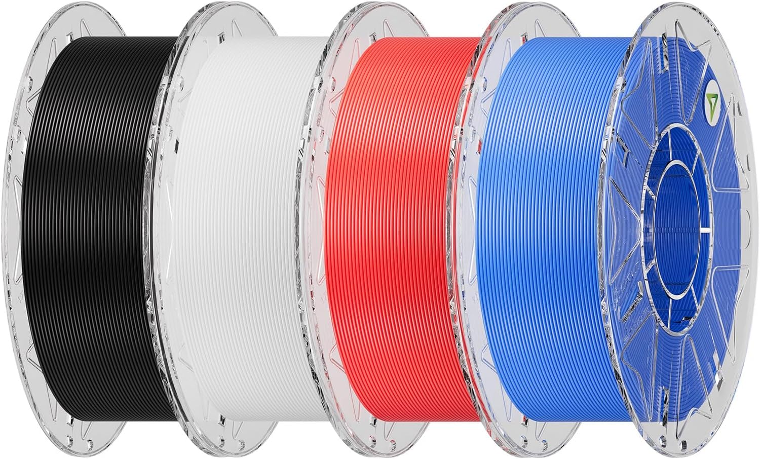 Creality Hyper PLA RFID-Filament, 1,75 mm, 600 mm/s, hohe Geschwindigkeit, hohe Präzision und Zähigkeit, 15 Farben, glatter 3D-Druck (Schwarz, Weiß, Rot, Blau)