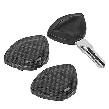 Motorcycle Ignition, Durable Portable Copper Core Motorcycle Blank Key Uncut Blade Lightweight Carbon Fiber Style for Motorcycle Key for Motorcycle