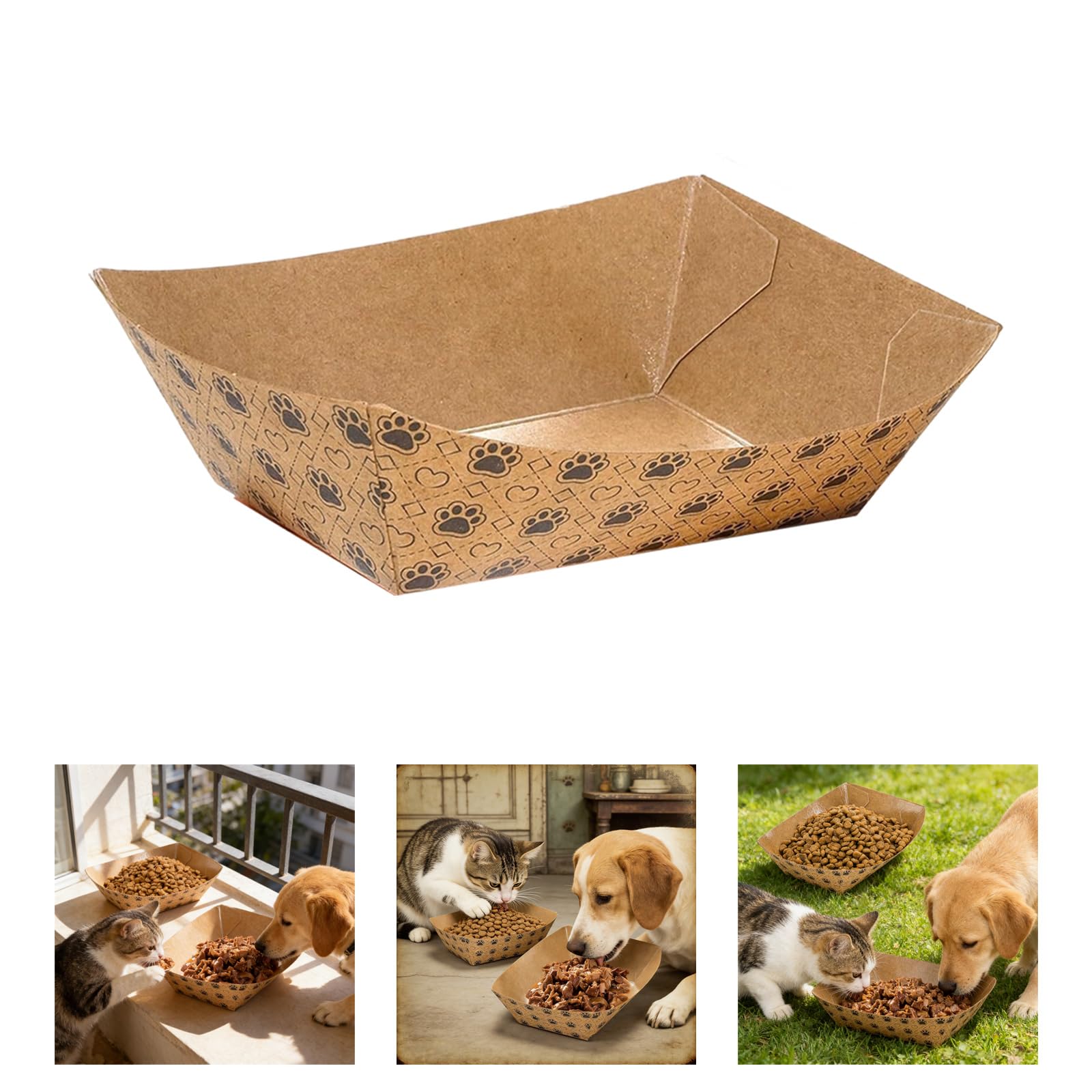 Alimentazione pieghevole tantum da 100 per cibo e acqua Soluzione alimentazione per animali domestici per escursioni Visite veterinarie Uso esterno Ciotola per cibo per animali