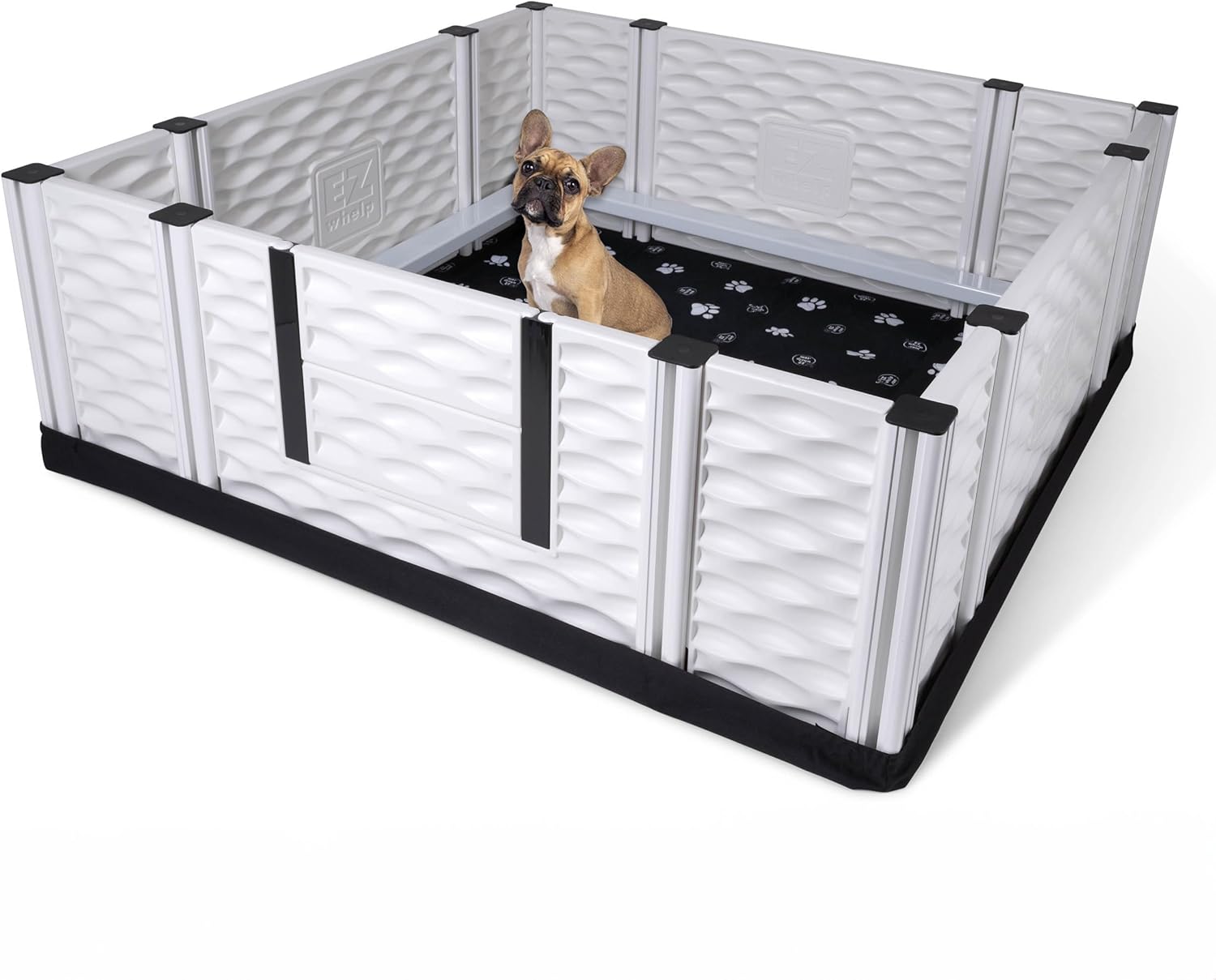 EZclassic 48x48x18 in Whelping Box with Rails
