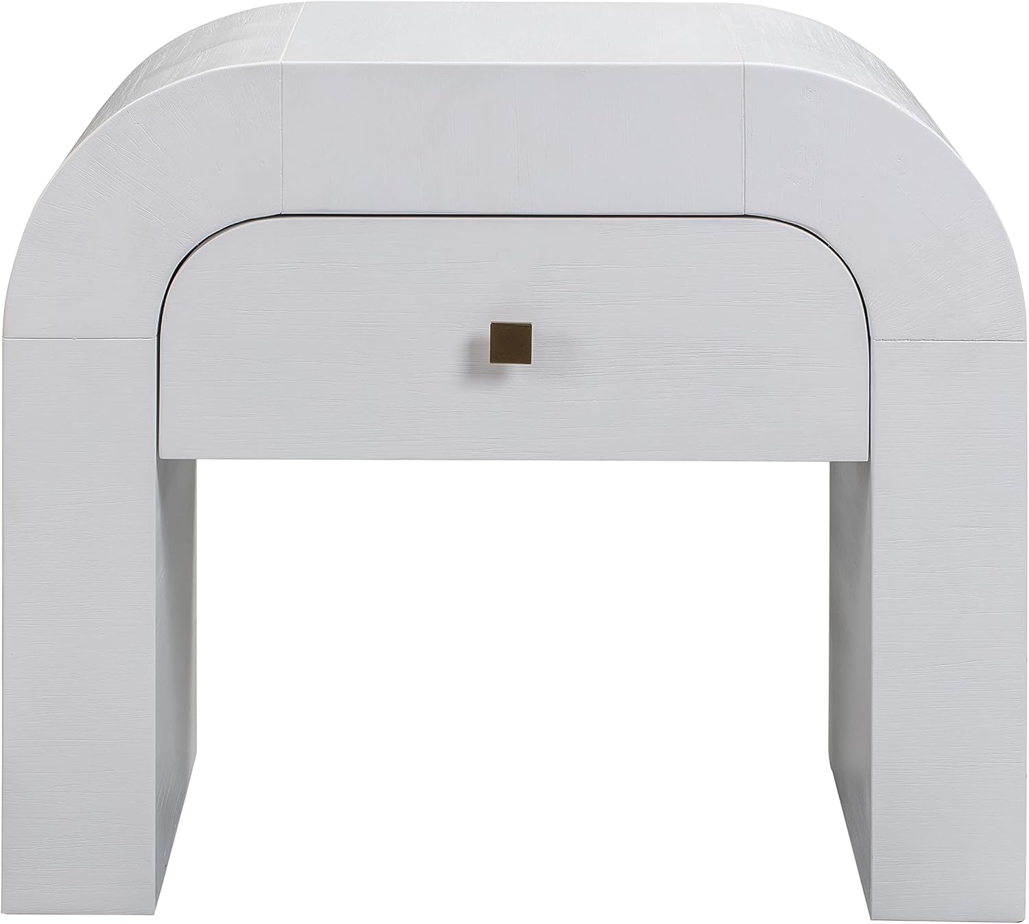 White 1-Drawer Nightstand with Modern Design