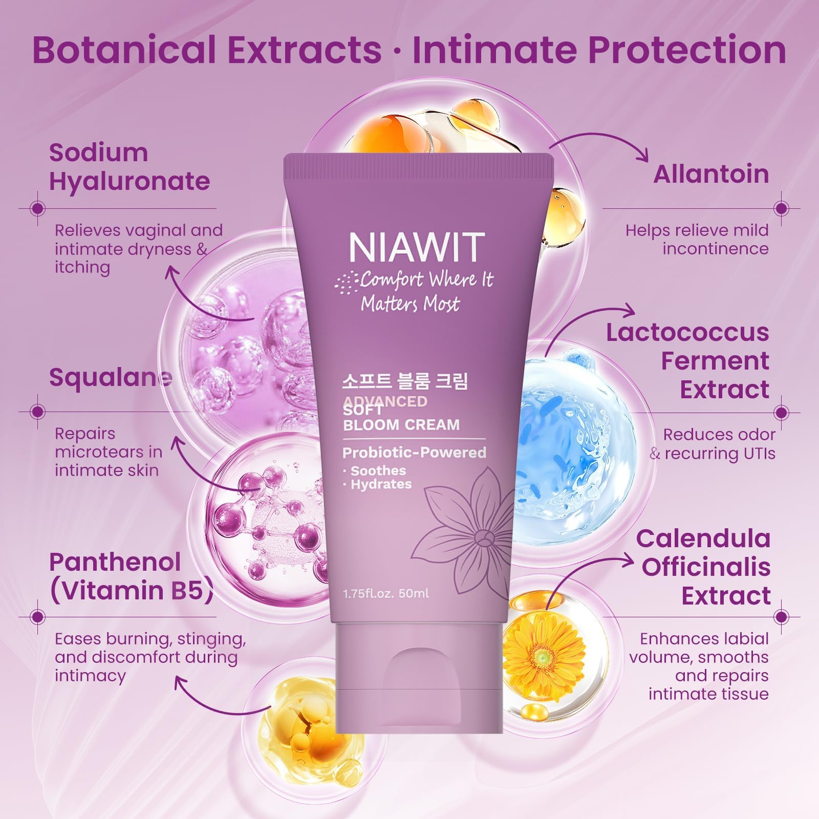 Estrogen Cream– Probiotic-Powered Feminine Moisturizer for Women Intimate Care & Menopause Support, Helps Vaginal Dryness, Hydrating & Firming Skin | Non-Irritating, pH-Balanced Formula 50ml