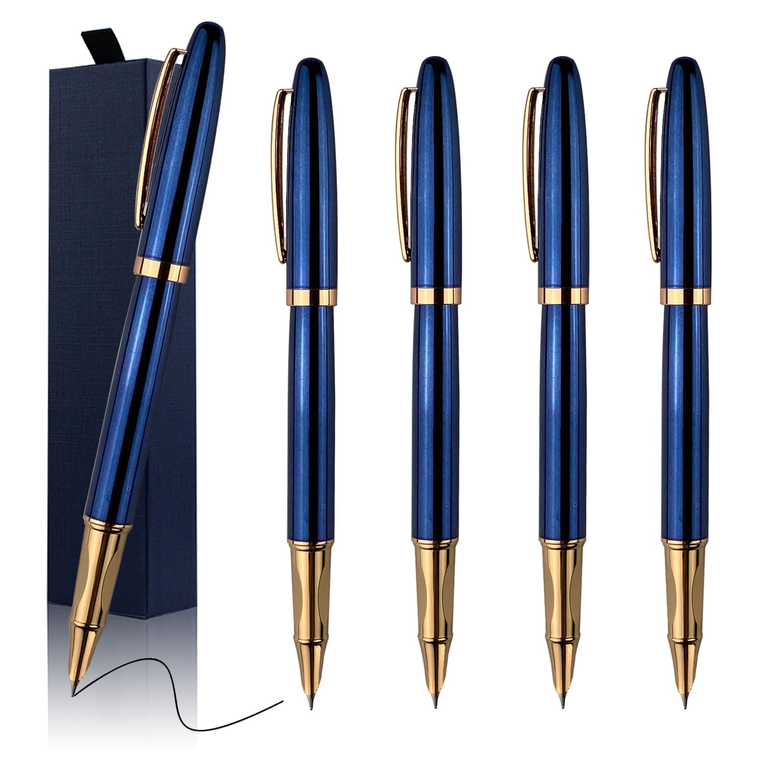 Stylo Plume Personnalisé Avec Coffret Cadeau - Gravé Au Laser Avec Nom Ou Message - Idéal Hommes Et Femmes
