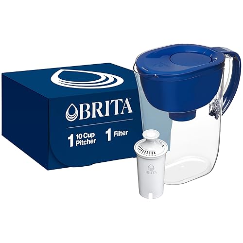 Brita Jarra de filtro de agua grande para grifo y agua potable con indicador de cambio de filtro SmartLight 1 filtro estándar dura 2 meses