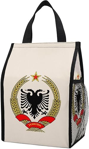 Albanian Eagle - Bolsas de almuerzo para mujeres y hombres, lonchera aislada, bolsa reutilizable para oficina en casa