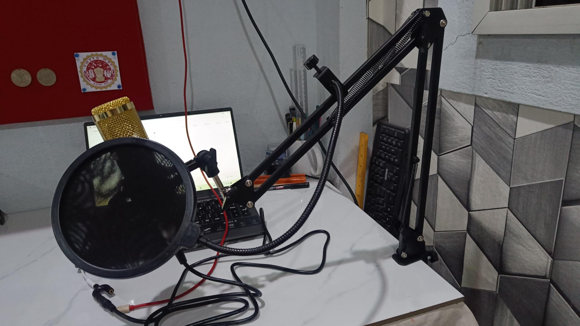 kh Condenser Microphone Kit for Studio Recording with NB-35 Stand ...