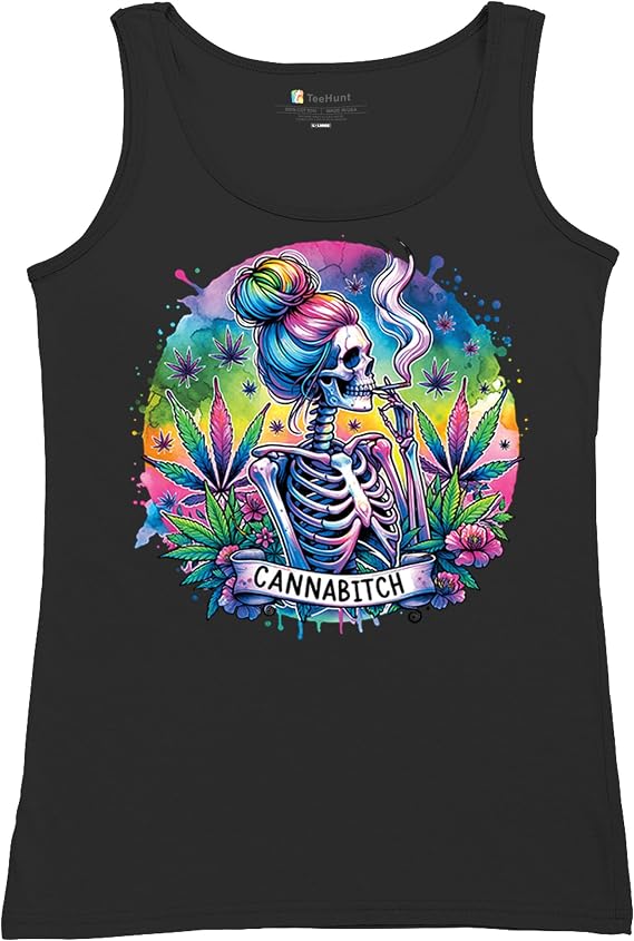 Tee Hunt Cannabitch Women's Graphic T-Shirts and Tank Tops