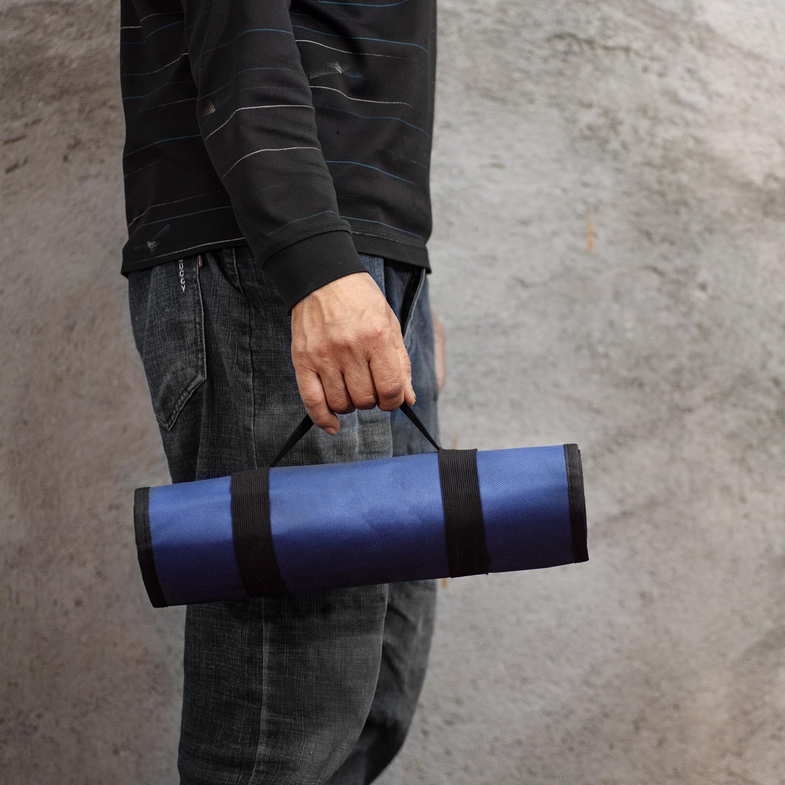 Werkzeugrolle Aus Segeltuch 7-Fach - Mit Abnehmbarer Tasche & Reißverschlussfach