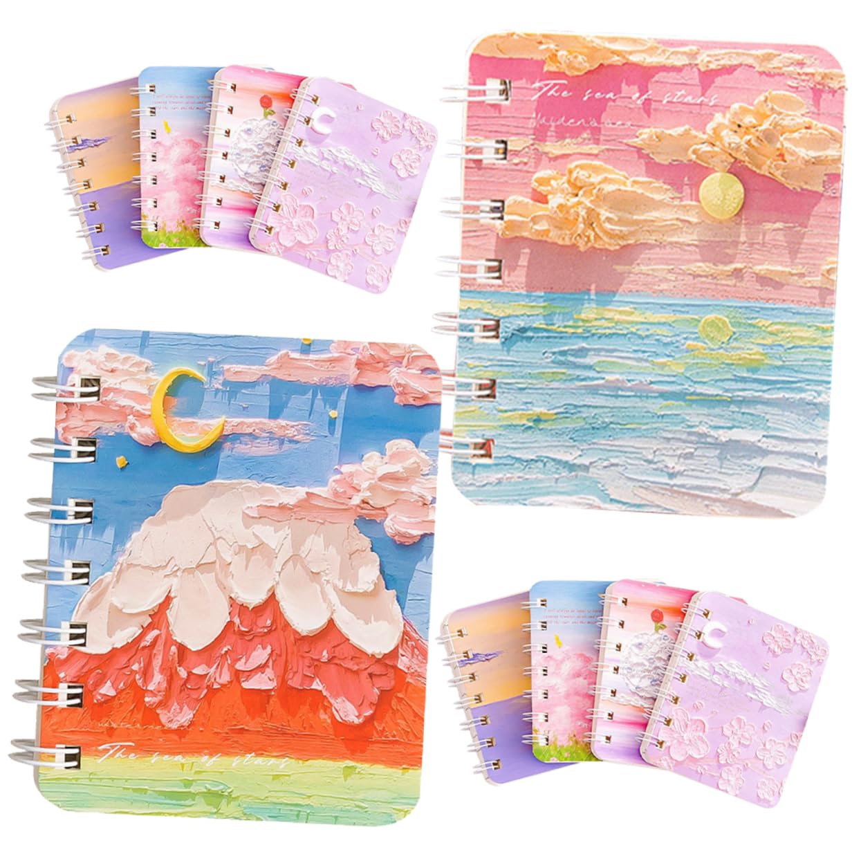 Gadpiparty 2 Pezzi Quaderni Spirale Artistici Notebooks Random per Studenti Ufficio per Personale