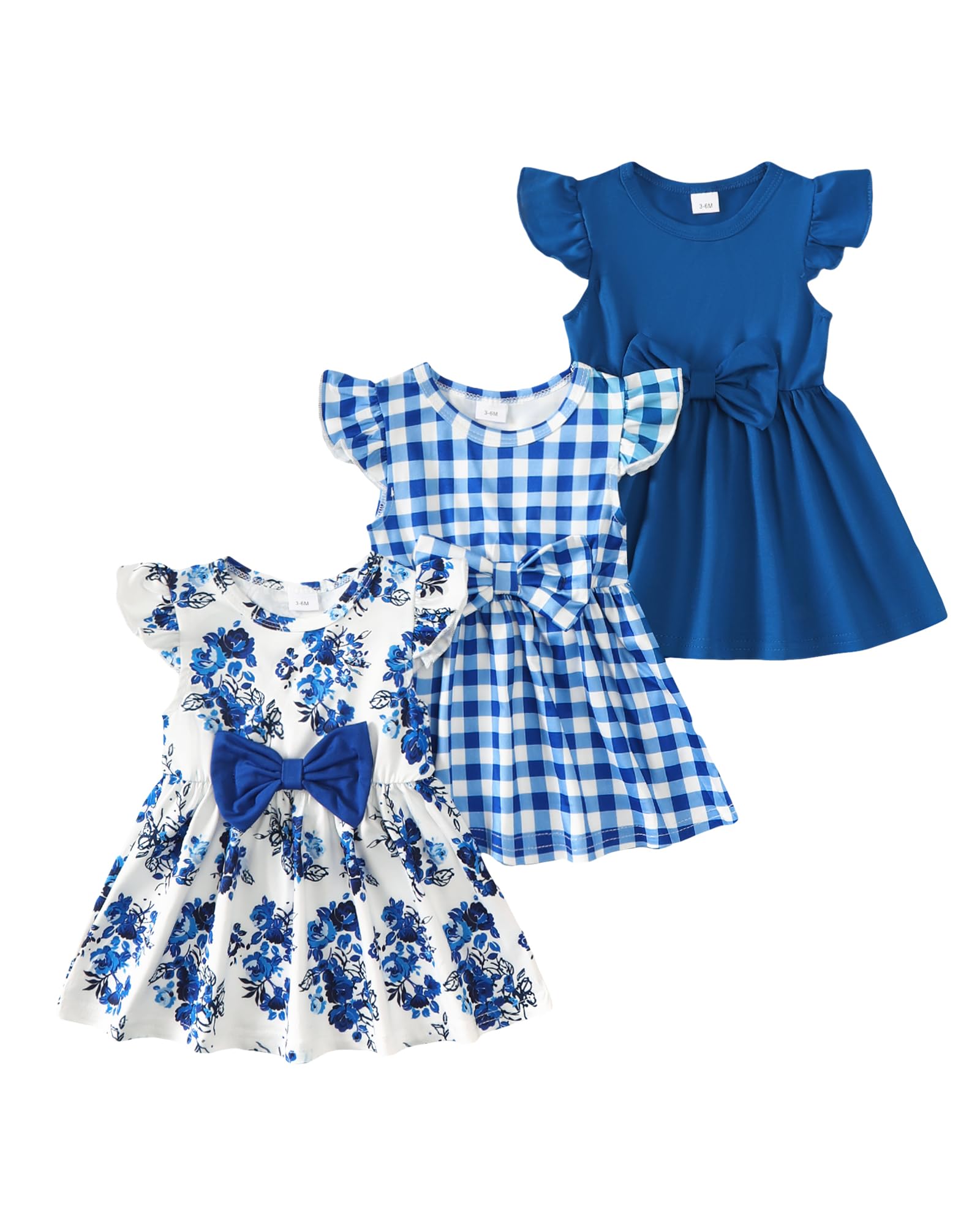 Bow fly sleeve dress pack
