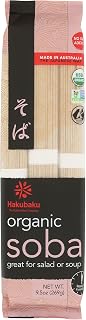 Hakubaku Organic Soba Noodles, 9.5 oz - Authentic Japanese Buckwheat Pasta, USDA Organic & Kosher Certified