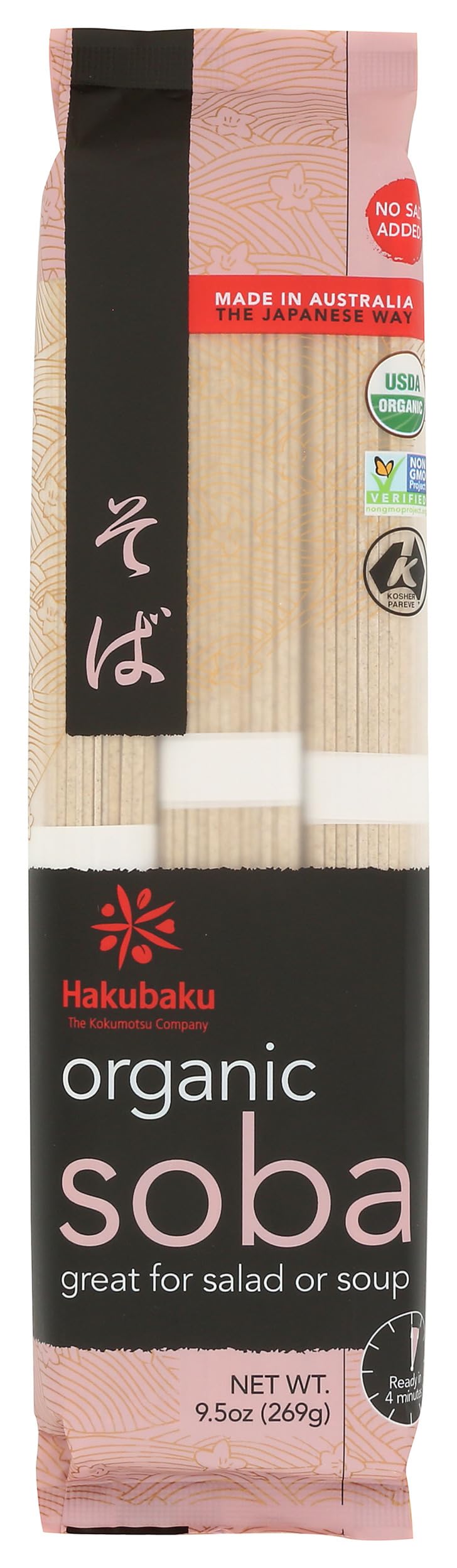 Hakubaku Organic Soba, 9.5 Oz