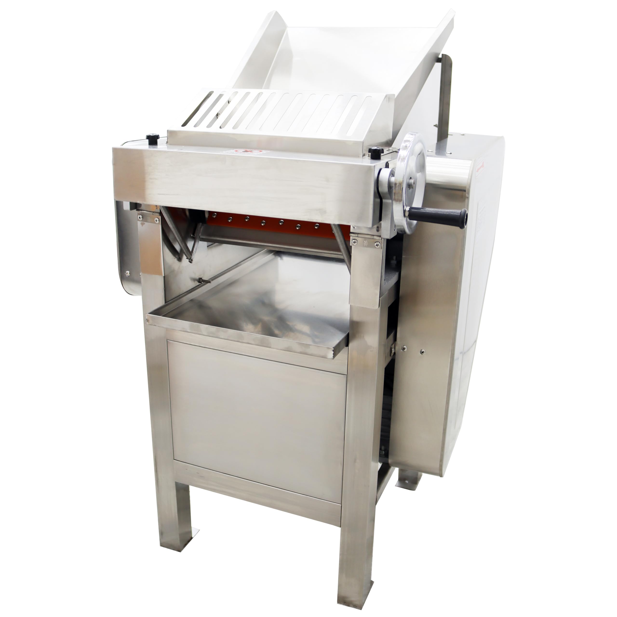 TECHTONGDA Electric Dough Sheeter Commercial Dough Roll Press Machine Pasta Maker Stainless Steel Dough Sheet Thickness 1-15mm Dough Sheet Width 11.8inch
