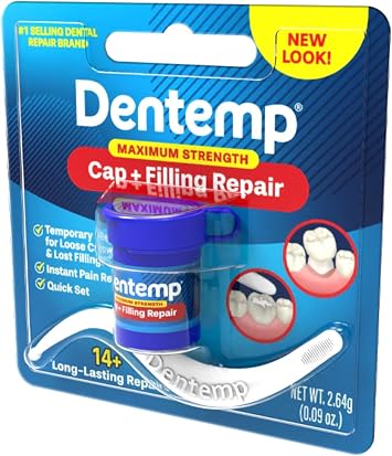 Dentemp Maximum Strength Lost Fillings and Loose Caps Repair, Pack of 6