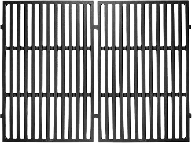 GFTIME 44.5 x 30.3cm Grill Grate 7638 Replacement Parts for Weber Spirit I & II 310, Spirit Classic 300 Series E/S 310, 320 & 330, Spirit 700, Weber 900, Cast Iron Cooking Grate 7639, 7525, 7526, 7527
