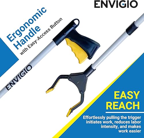 Miniatura 3 de Paquete de 2 herramientas de agarre de 32 pulgadas | Agarrador de recogedor | Agarrador de asistencia de alcance portátil | Herramienta para recoger