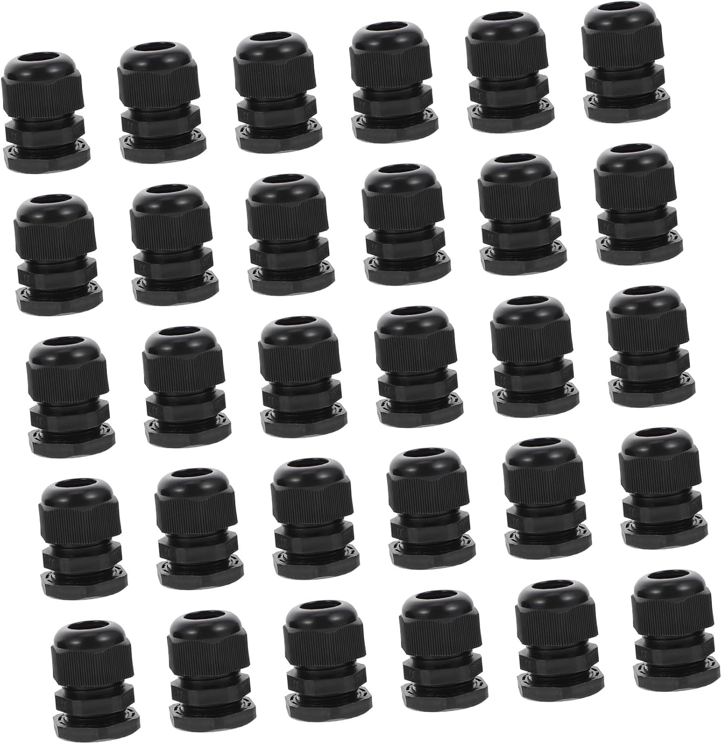 100pcs Waterproof Cable Glands Joint for Cable Strain Relief Black