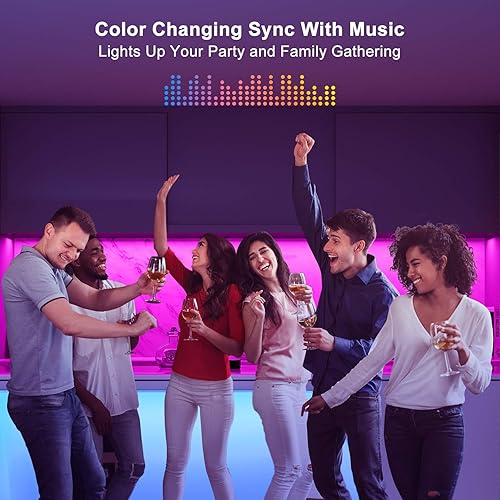 Vista 12 de Sunity Controlador de tira de luces LED con aplicación, sincronización de música y control remoto IR para actualizar la tira de luces LED de 4 pines