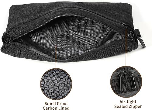 Miniatura 3 de Bolsa a prueba de olores y caja de almacenamiento - Funda premium con cerradura, contenedor de bloqueo combinado con cremalleras y divisores