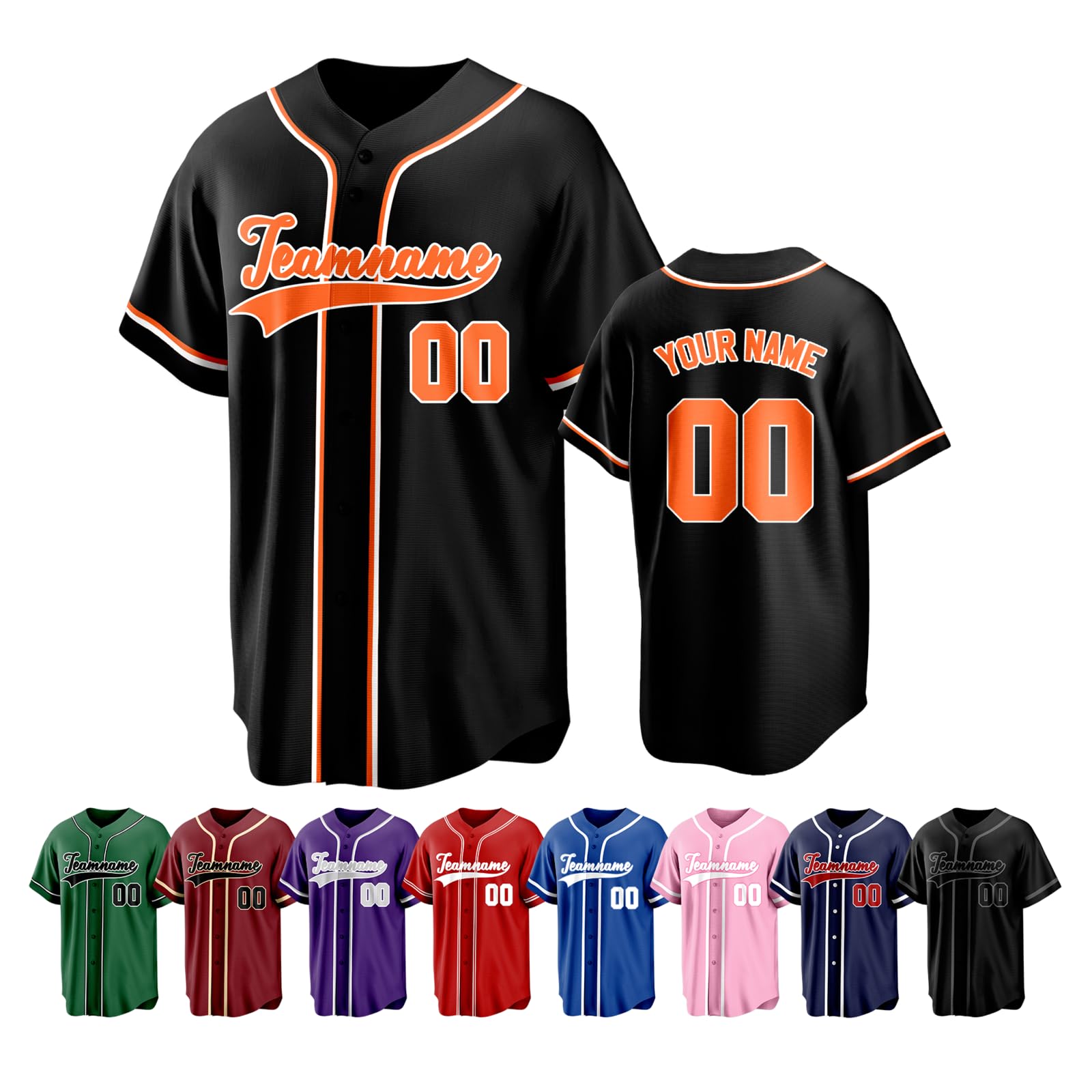 Custom Baseball Jersey Stitched Personalized Name Number Baseball Shirts Uniform for Men,Women,Youth