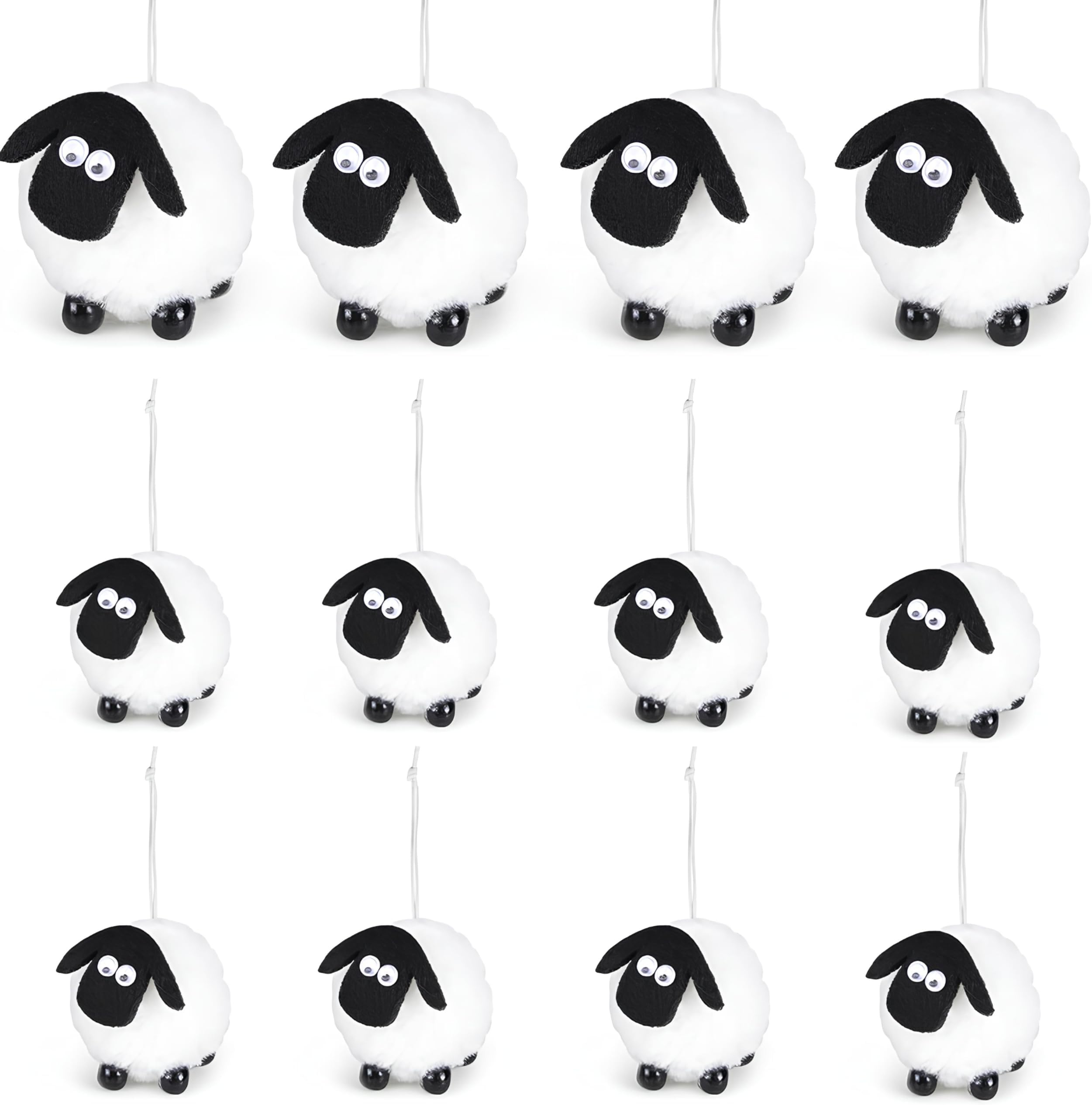 Small Stuffed Sheep Decor,Mini Sheep Party Favors for Birthday Christmas Easter Celebration,Easter Basket Stuffers,Lamb Ornament and Gifts. (12PCS)