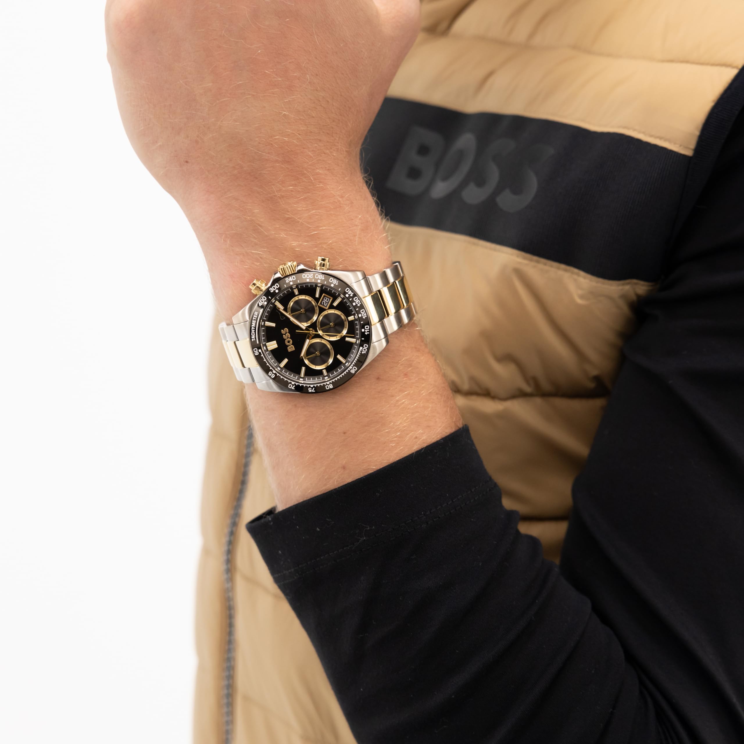 BOSS Quarz-Chronograph für Herren Hero 2.0 Collection mit Edelstahlarmband
