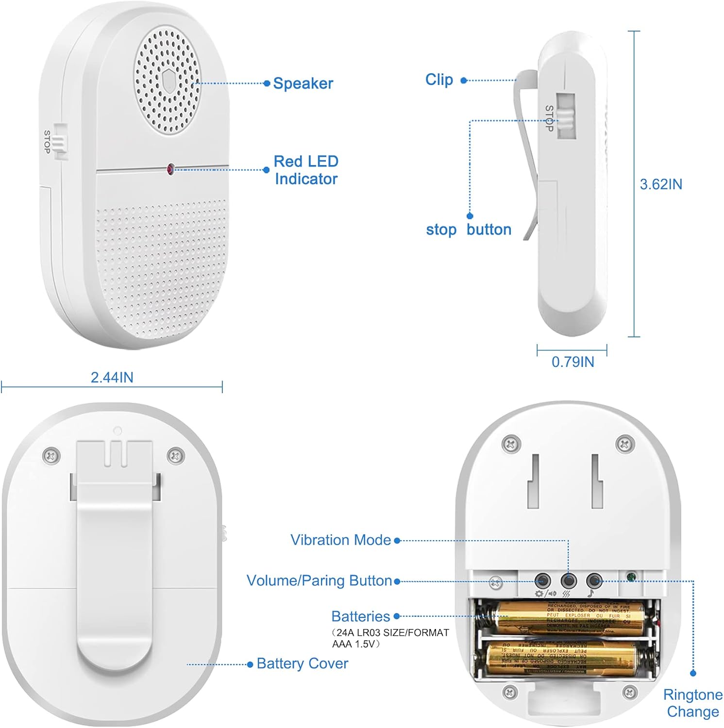 Buy CallToU Bed Sensor Alarm Caregiver Pager Motion Sensor Alert Room