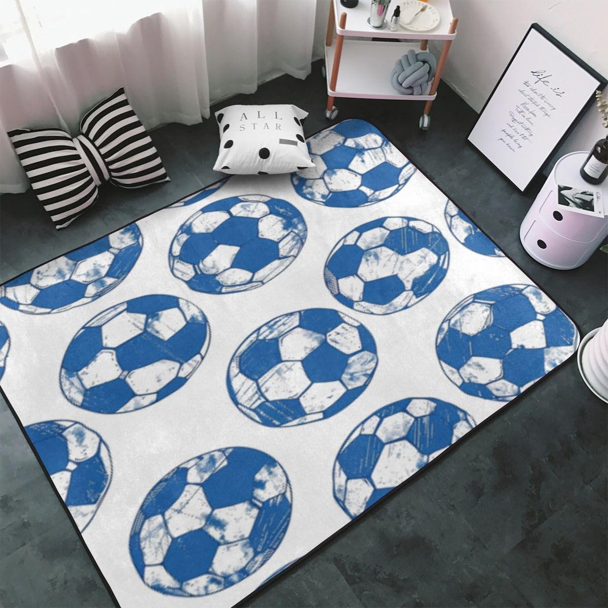 Tapis de football d'extérieur et salon pour créer un coin de jeu propre