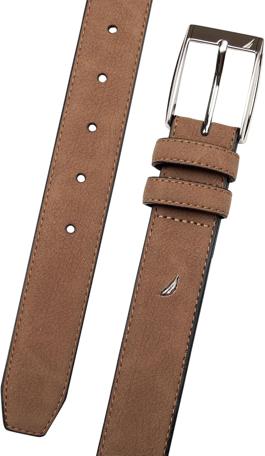 Nautica Men's Casual Leather Belt | Everyday | Classic | Pants | Jeans | Khakis | Chinos | Metal Buckle - Image 5
