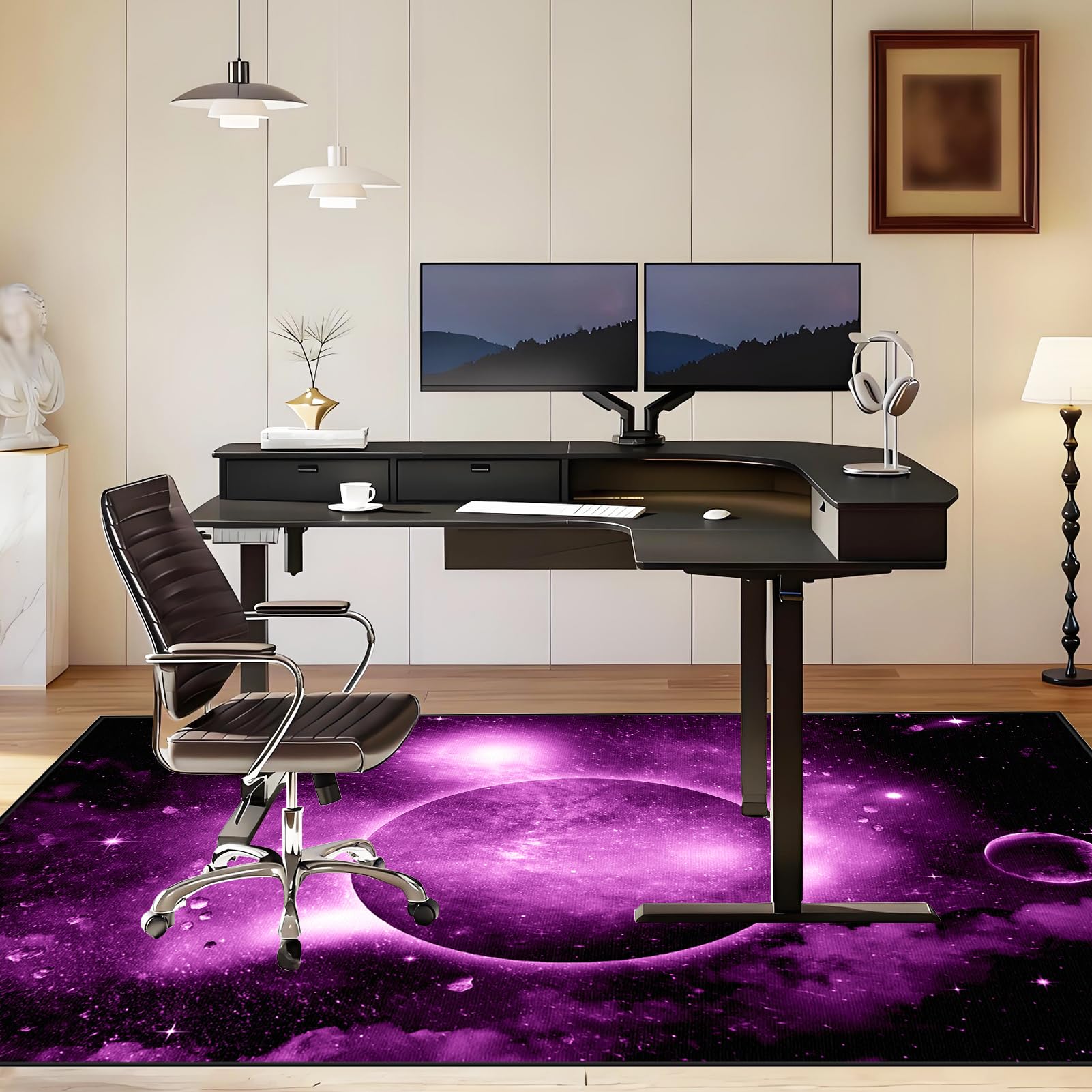 Protector Suelo Silla Ruedas, Alfombra Suelo Gaming, 70 x 100 cm Alfombrilla Protectora para Suelos, Alfombra para Silla de Oficina, Alfombra for Silla de Escritorio, Tapete Protector para Suelo