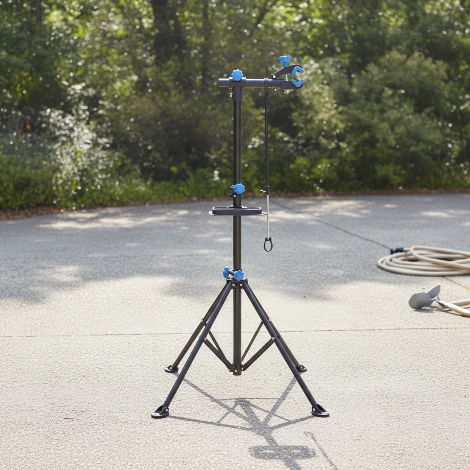 Soporte para Bicicleta con Trípo Giratorio, Caballete Mantenimiento para Bicicleta, Ligero, Garaje , Rojo