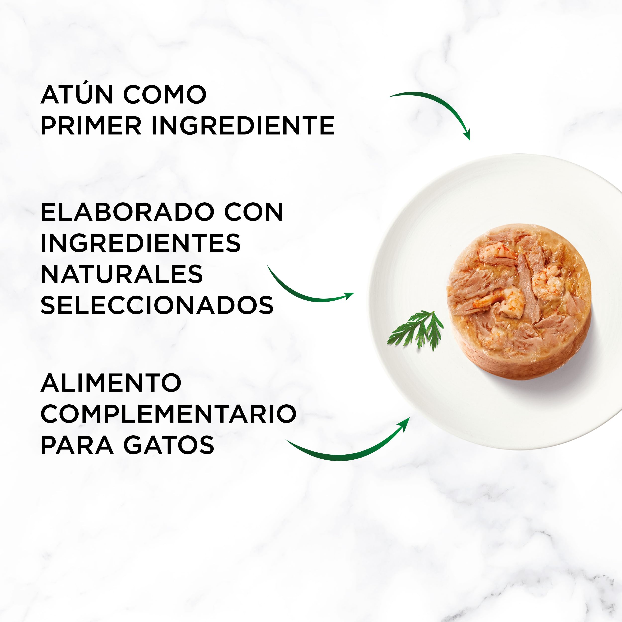 Purina Gourmet Nature's Creations Comida Húmeda para Gato con Atún y Gambas, 24 latas de 70g