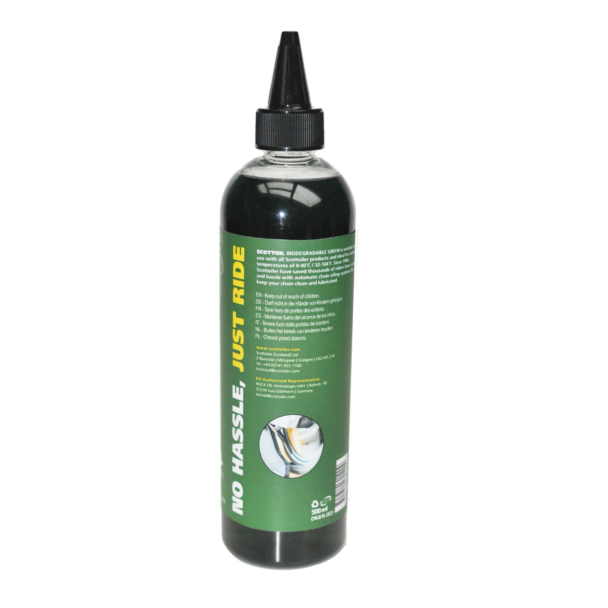Scottoiler Essentials - Micro-vSystem - Automatischer Motorrad-Kettenöler und 500ml All Climate biologisch abbaubares Grünes Scottoil Nachfüllpackung - Starter Kit Bundle…