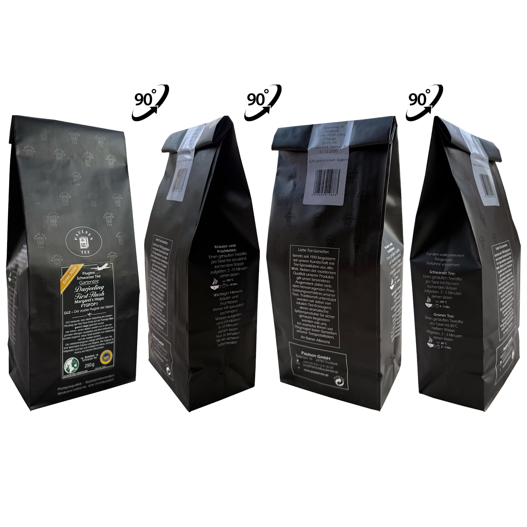 Paulsen - Darjeeling First Flush - Plantage Singbulli SFTGFOP1-Charge: DJ1 - Flugtee 2026-250 g