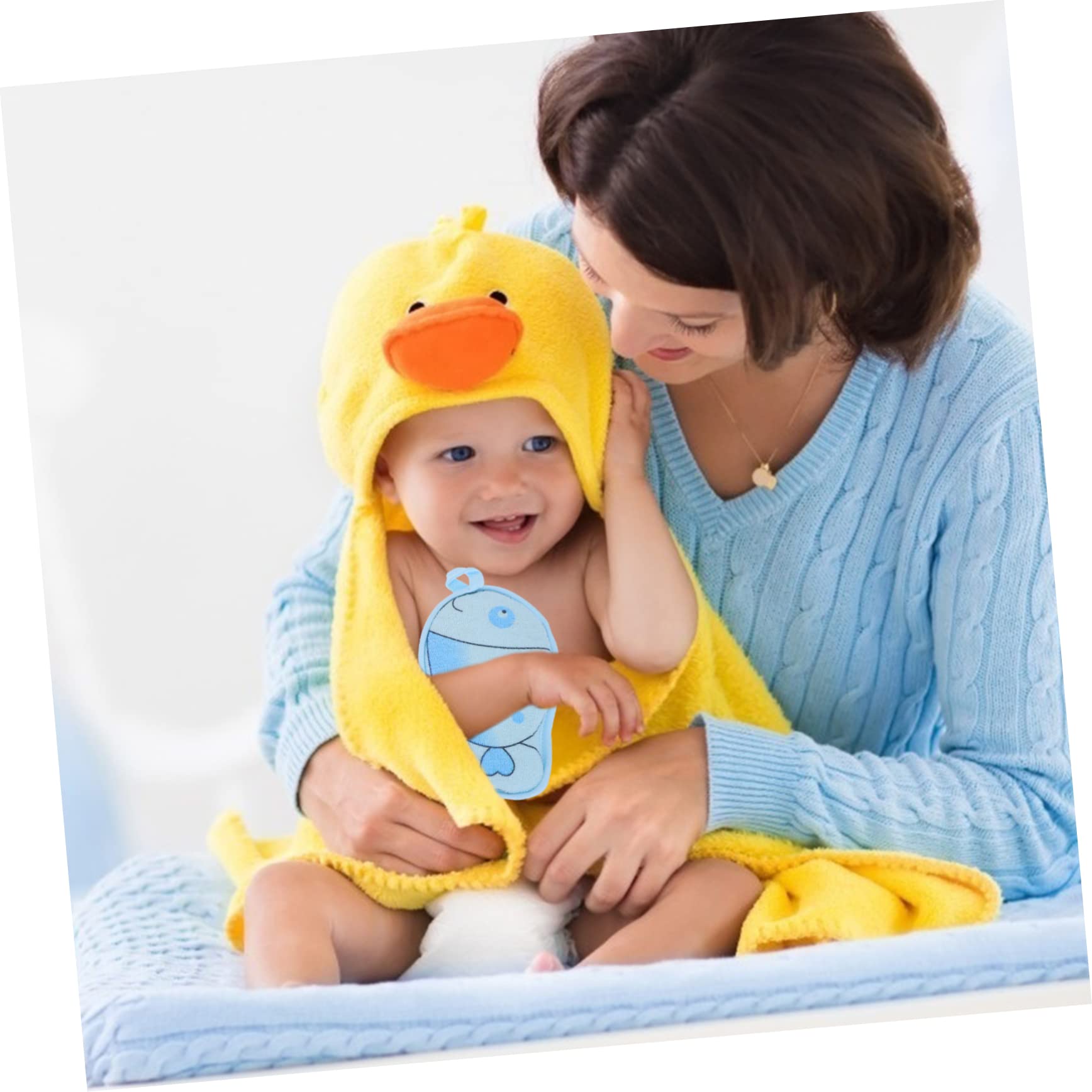 PartyKindom 3Pcs Cartoon Towels Lightweight Body Scrubbing Washcloths for Newborns and Soft Portable Bath Scrubbers