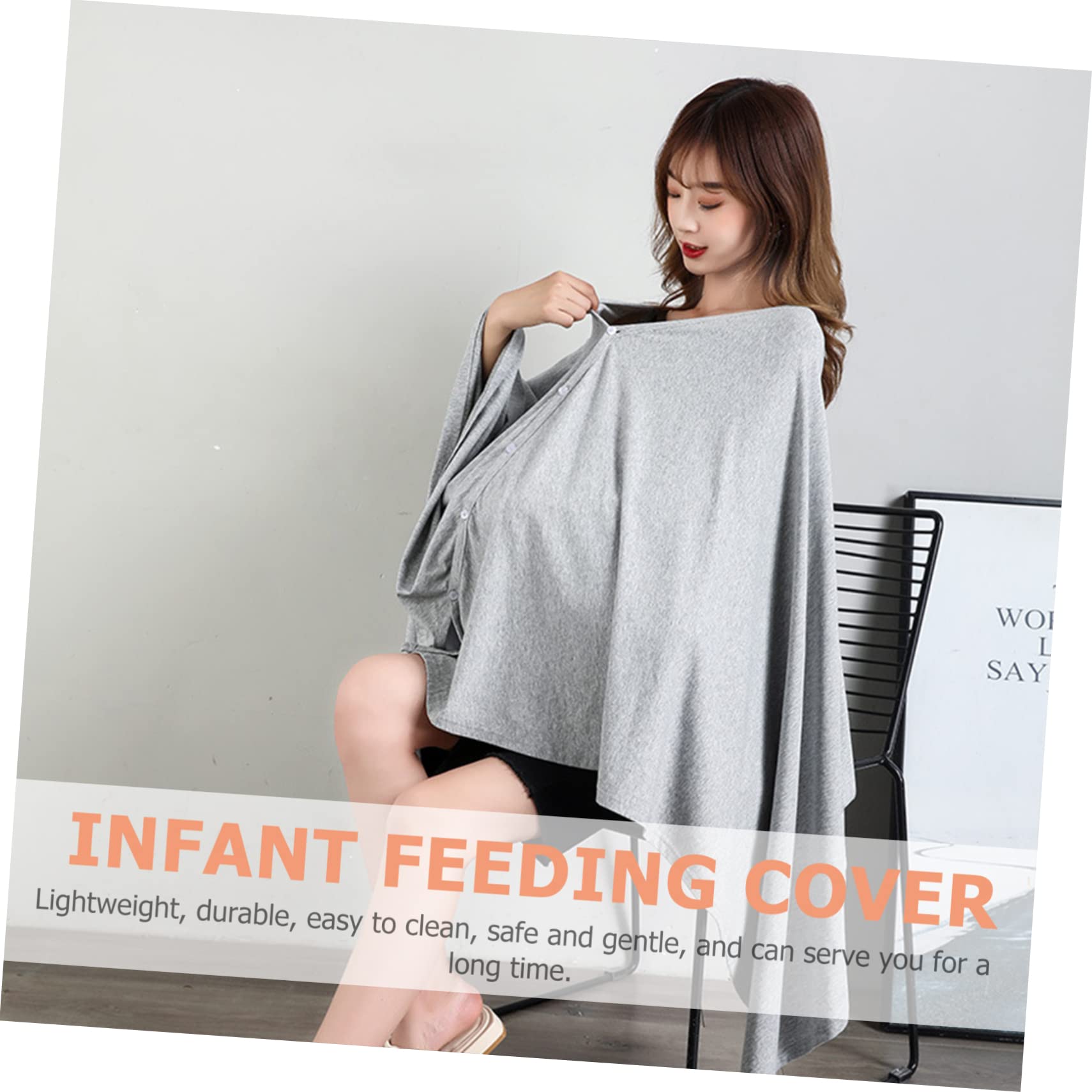 Yardwe Cloak Nursing Cover Cotton Breastfeeding Towel for Comfortable Outdoor Feeding Reusable and Washable Design for Moms and Skin Friendly Material