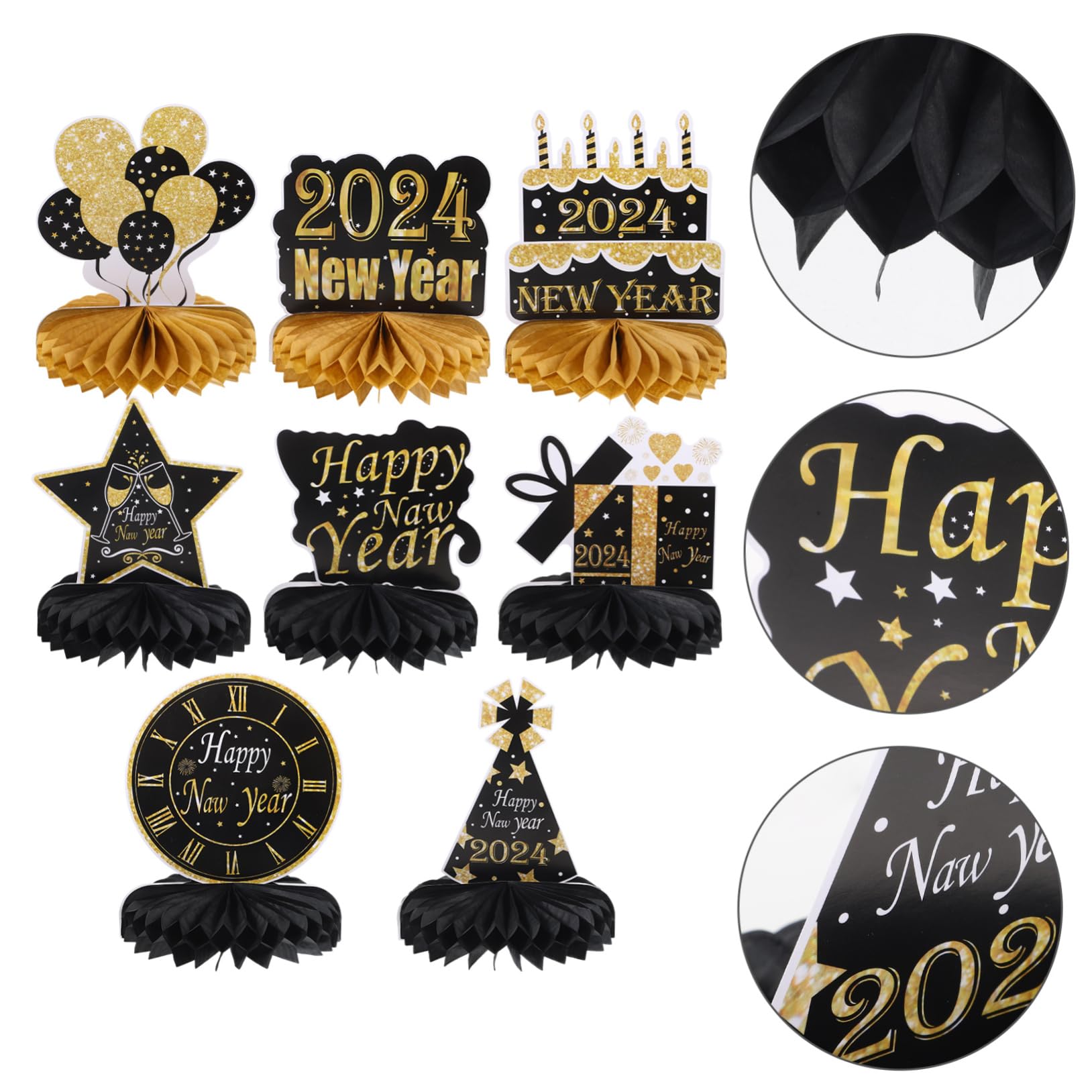 TOPBATHY 40 Pz Ornamenti a Nido d'Ape di Capodanno Ornamento a Nido d'Ape del Festival di Primavera Decorazioni per Feste a Tema di Capodanno Home Decor casa Arredamento mestiere di Carta