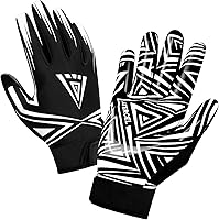 ATERCEL Men's Football Receiver Gloves - Sticky Silicone Grip, Breathable Nylon, Durable High-Performance for Rugby & Adults