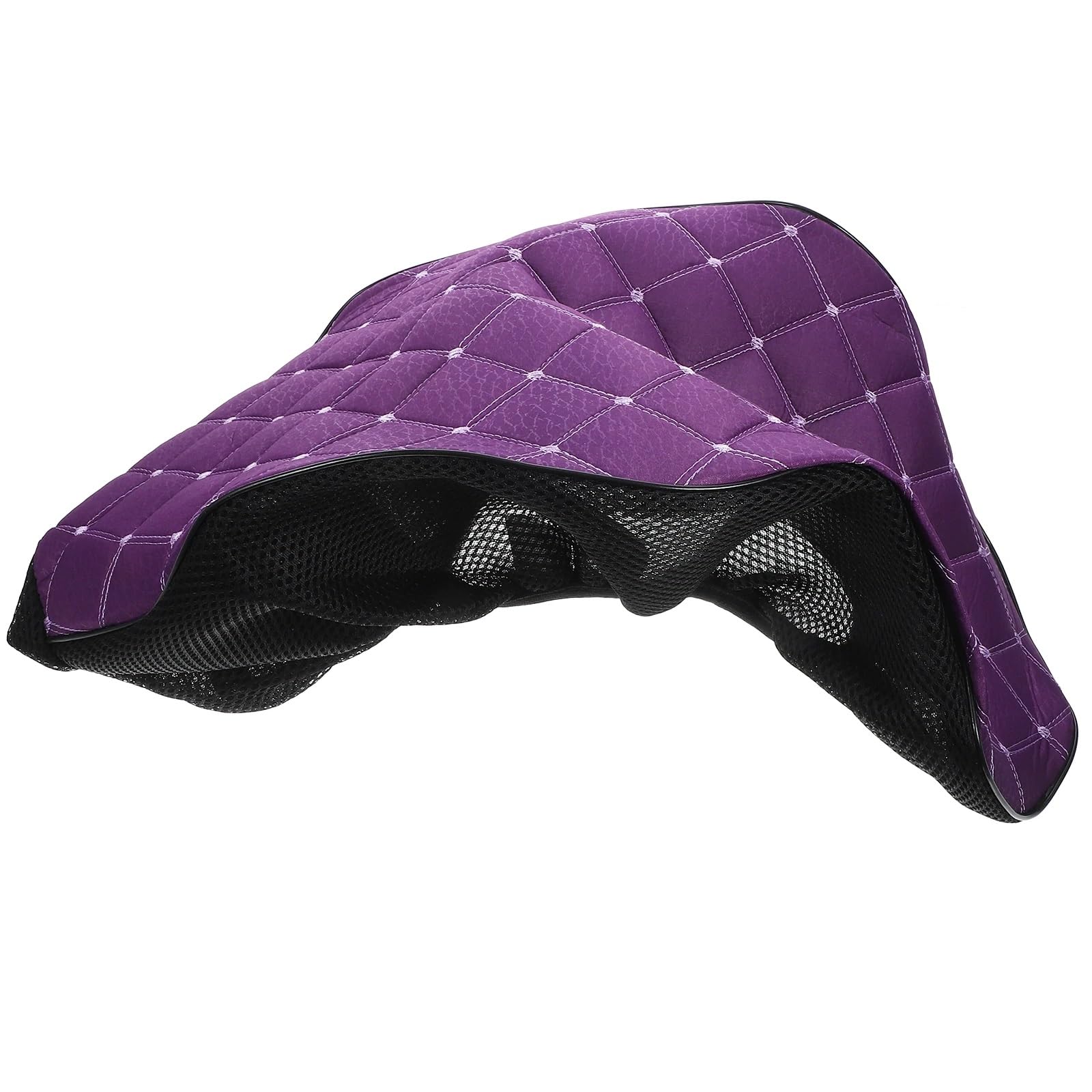 Cuscino per sella moto Per Moto per coprisedile Per Rete di lino Traspirante Antiscivolo Protezione assorbimento degli per scooter per cuscino(purpureo)