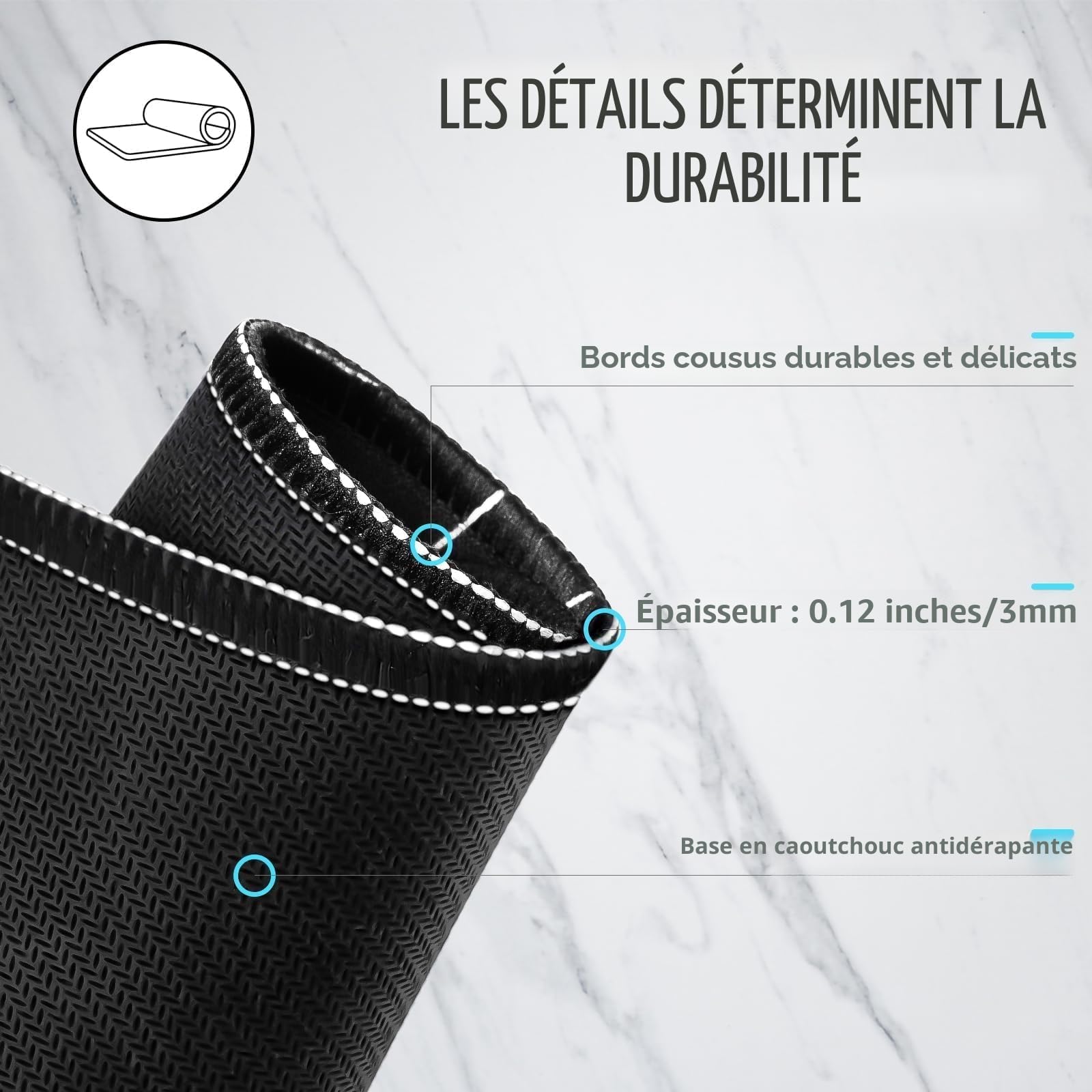 EFISH Tapis de Souris de Jeu Grand Bureau 800×300×3MM Lavable Ordinateur Portable Base Caoutchouc Antidérapante