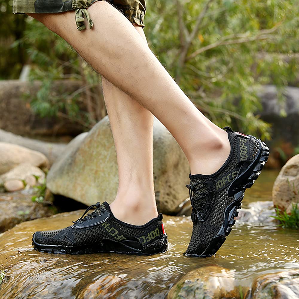 DimaiGlobal Trekking Scarpe da Spiaggia Uomo All'aperto Sandali Sneakers Sportivi Estivi Pescatore Passeggio in Acqua Mare Escursionismo Traspiranti e Leggero Asciugatura Rapida