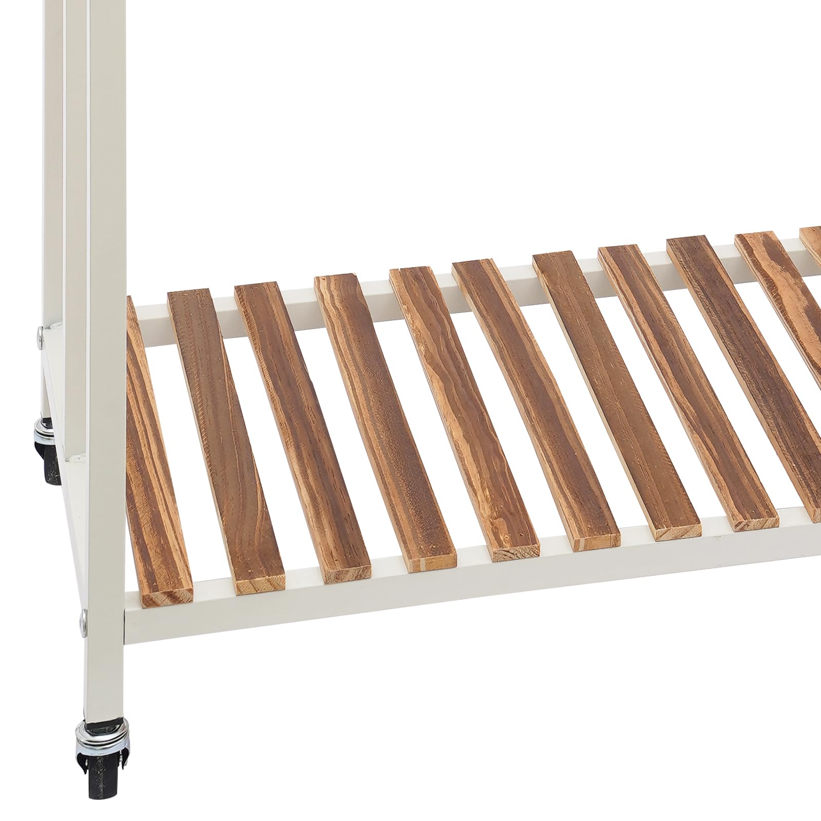 Estantería para plantas de tres niveles, soporte para flores portátil con 4 ruedas y 120 kg de capacidad de carga para balcón, jardín, terraza, 100 x 40 x 102 cm, negro