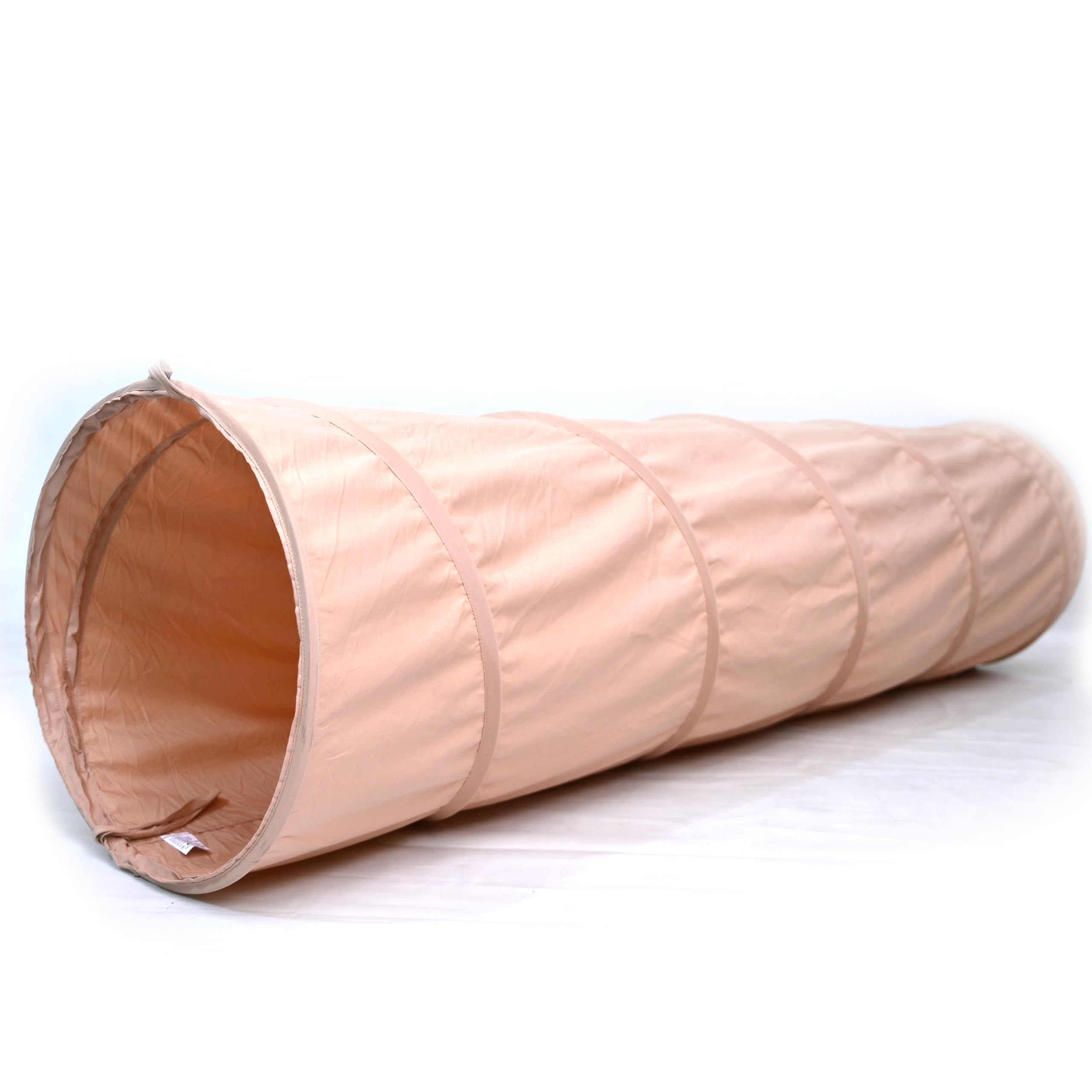 River & Aria Co Baby Play Tunnel - 6ft Indoor & Outdoor Pop Up Play Tunnel for Toddlers 2-6 - Interactive Hide-and-Seek Crawling Tunnels for Children (Peach Tunnel)