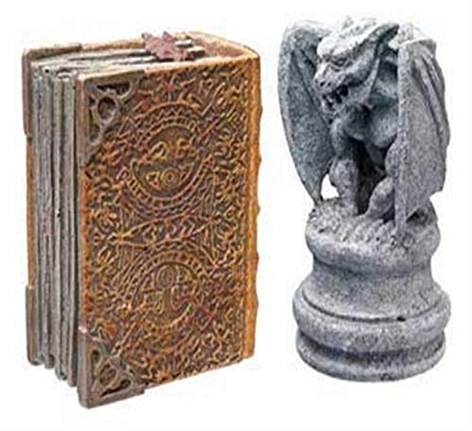 HydorH2Show Magic World - Gargoyle and Book Decoration Combo Pack