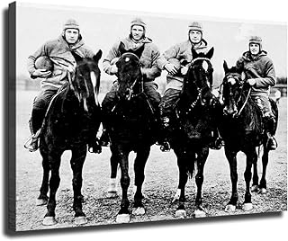 Four Horsemen of Notre Dame Soccer Canvas Art Poster Canvas Print Wall Art Picture Indoor Bedroom Living Room Aesthetic Artwork Garage Cafe Decorative (12×18inch Unframed)