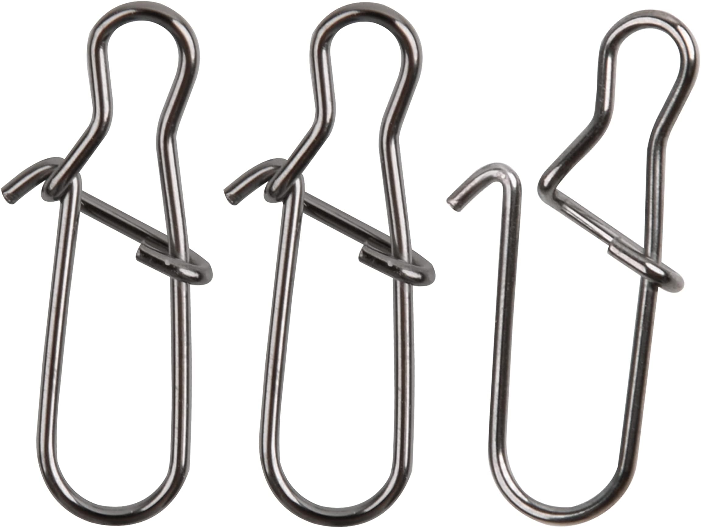 JSHANMEI Fishing Duo Lock Snaps Swivel Nice Snaps Stainless Steel Fishing Lure Hook Connector High-Strength Fishing Snap Clip Fishing Tackle for Saltwater