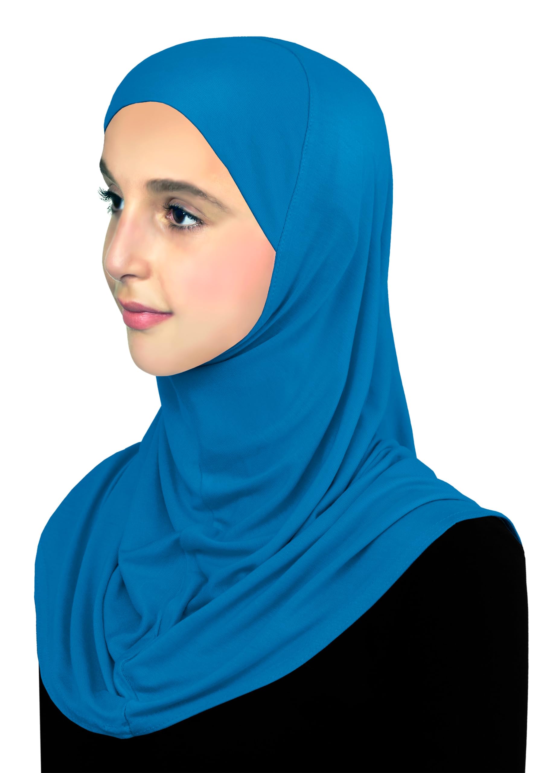 Cotton Hijab for Girls Amira Muslim Kids Head Scarf Ready to Wear Easy Instant
