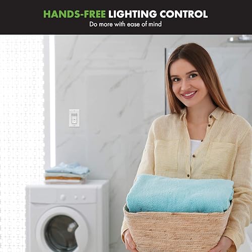 Vista 23 de TOPGREENER TSOS5-W - Interruptor de luz con sensor de movimiento PIR para pared, interruptor con sensor de ocupación, control manual de Blanco